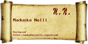 Maduska Nelli névjegykártya
